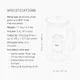 Specificaties Aarke Purifier: roestvrij staal en glas, 1,1 kg, 2,4 liter, 27,5 cm hoog, 17 cm breed