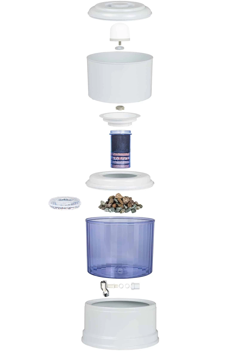 Aqualine 12 ABS waterfilter met 4-in-1 filtersysteem voor gezinnen