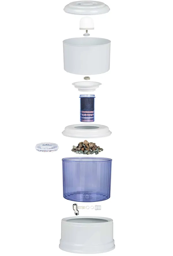 Aqualine 12 ABS waterfilter met 4-in-1 filtersysteem voor gezinnen