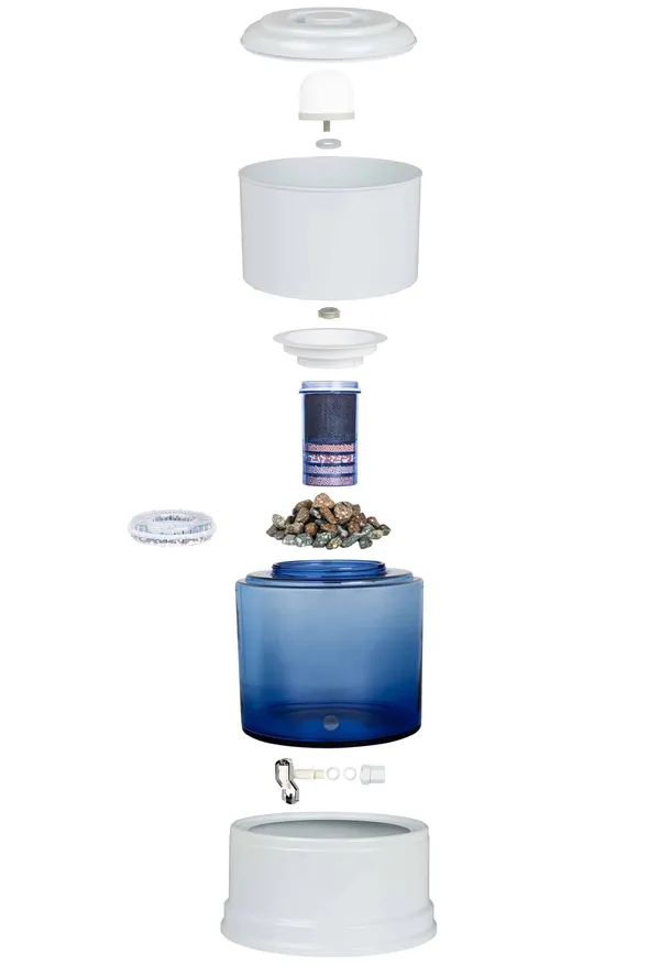 Aqualine 12 Glas waterfilter met Flower of Life patroon
