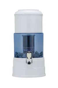Aqualine 5 Glas waterfilter met blauw borosilicaatglas opvangbak