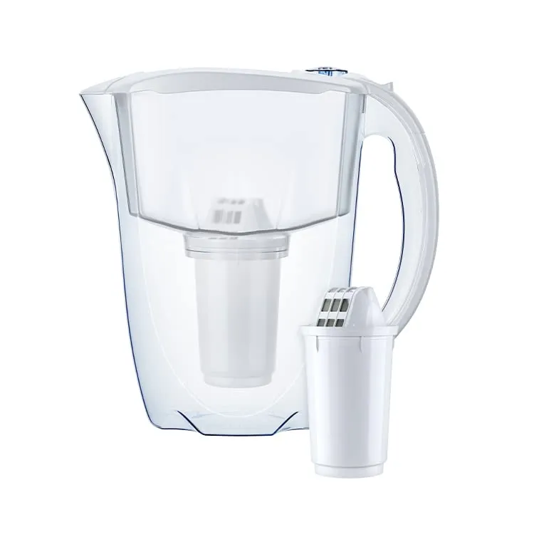 AQUAPHOR Prestige 2,8 liter waterfilterkan wit met A5 filterpatroon ernaast
