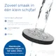 MicroDisc filter close-up met filtratie-eigenschappen: chloor, microdeeltjes en PFAS-reductie