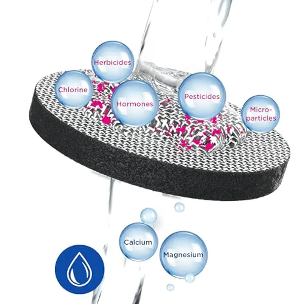 MicroDisc filter in actie — filtert chloor, herbiciden, hormonen, pesticiden en microdeeltjes, behoudt calcium en magnesium