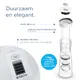 BRITA karaf onderdelen met kenmerken: BPA-vrij, vaatwasserbestendig, digitale indicator en 150 liter filterlevensduur