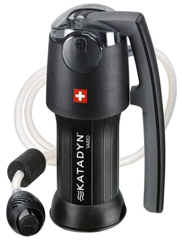 Katadyn Vario waterfilter met dubbel zuigersysteem en twee snelheidsstanden