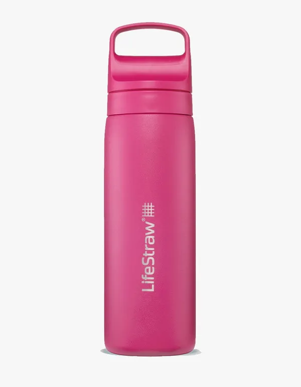 LifeStraw Go RVS 500ml waterfilterfles in Orchid Pink met vacuüm-isolatie