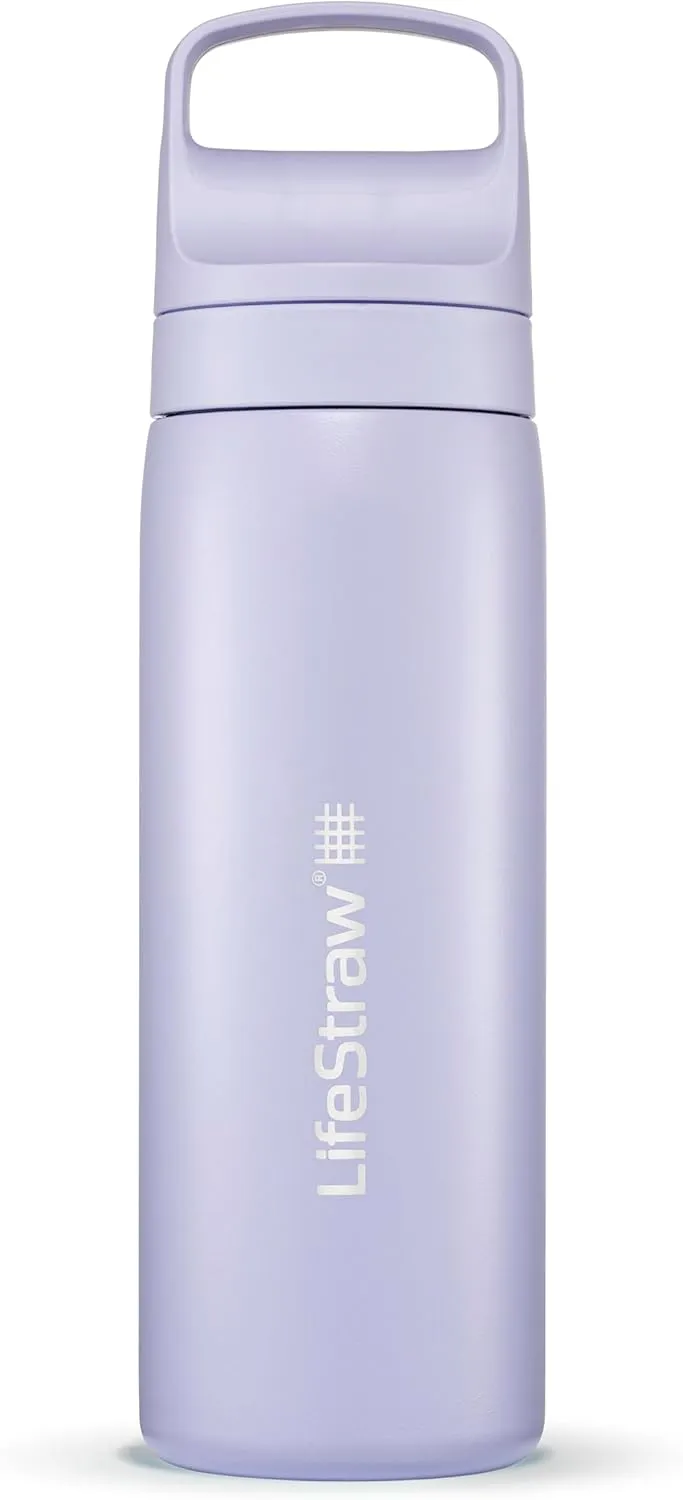 LifeStraw Go RVS 500ml waterfilterfles in Provence Purple met vacuüm-isolatie
