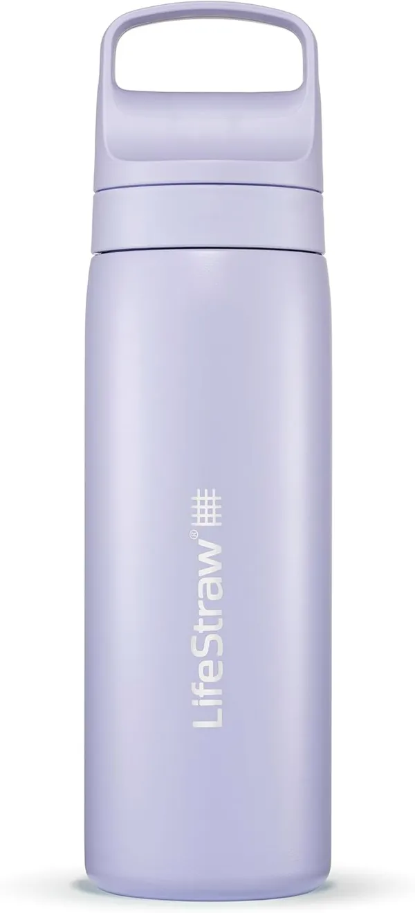 LifeStraw Go RVS 500ml waterfilterfles in Provence Purple met vacuüm-isolatie