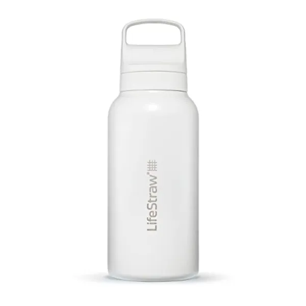 LifeStraw Go RVS 1 liter dubbelwandige waterfilterfles met vacuüm-isolatie