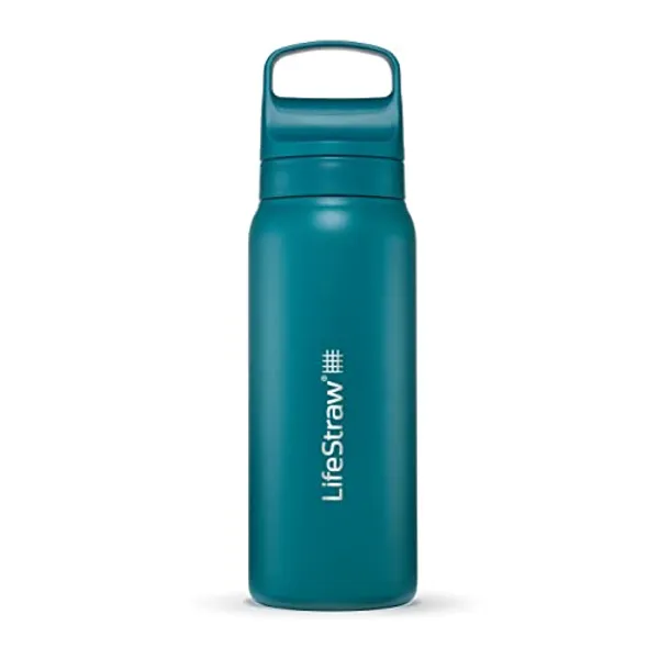 LifeStraw Go RVS 700ml dubbelwandige waterfilterfles met vacuüm-isolatie