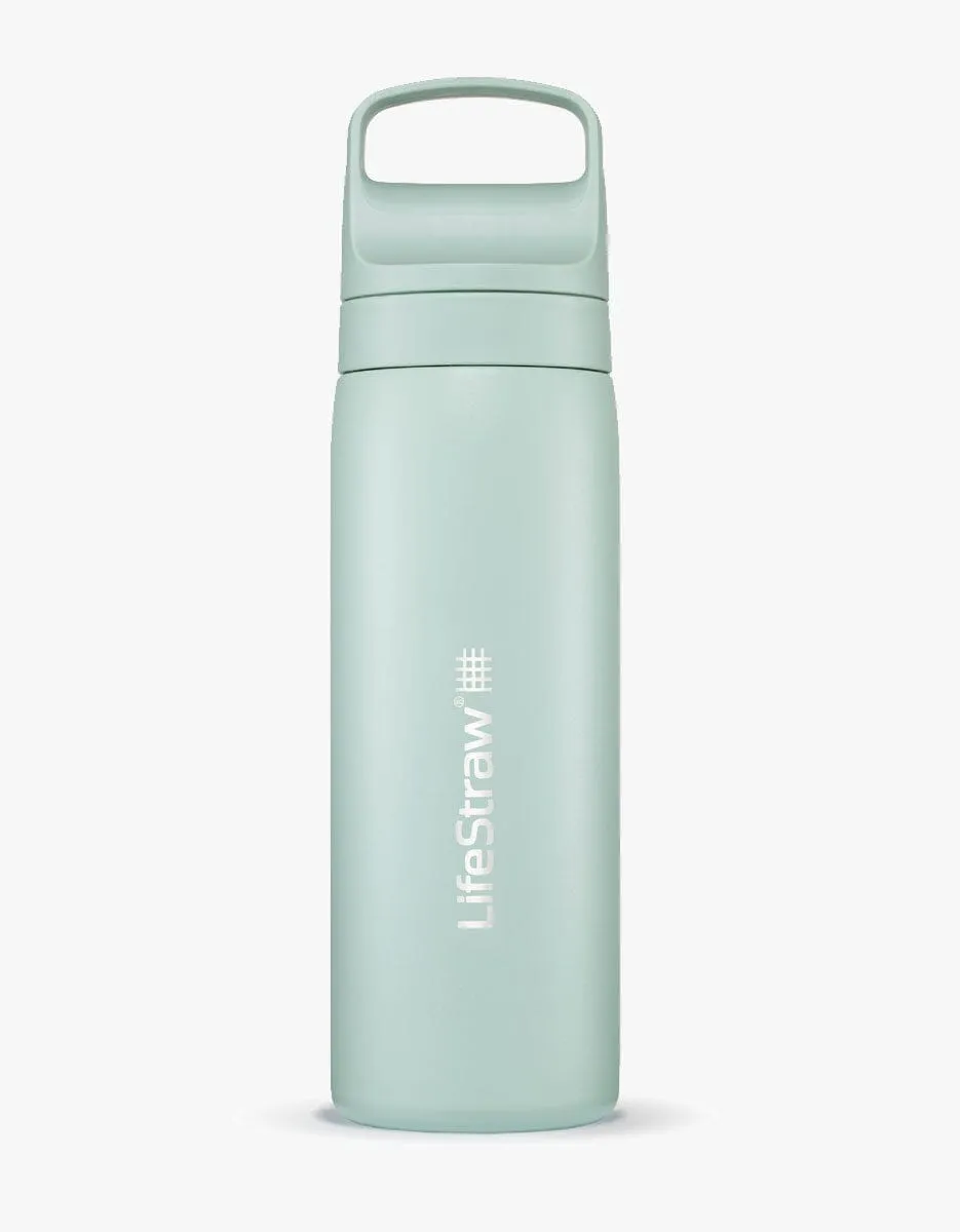 LifeStraw Go RVS 500ml waterfilterfles in Seafoam met vacuüm-isolatie