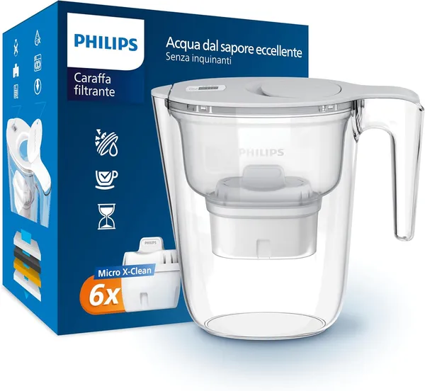 Philips AWP2933 waterfilterkan 2,6 liter vooraanzicht wit