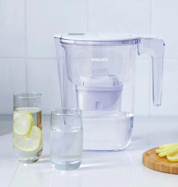 Philips waterfilterkan met Micro X-Clean filter en digitale timer