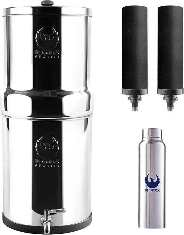 Phoenix Gravity 8 liter RVS waterfilter zonder standaard
