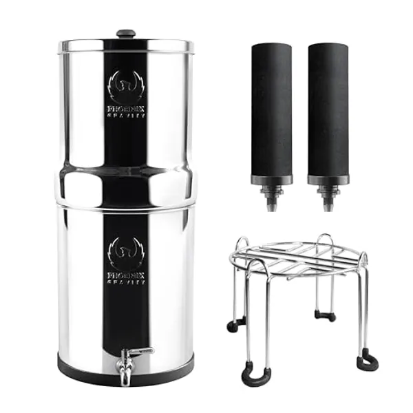 Phoenix Gravity 6 liter RVS waterfilter met onderstel