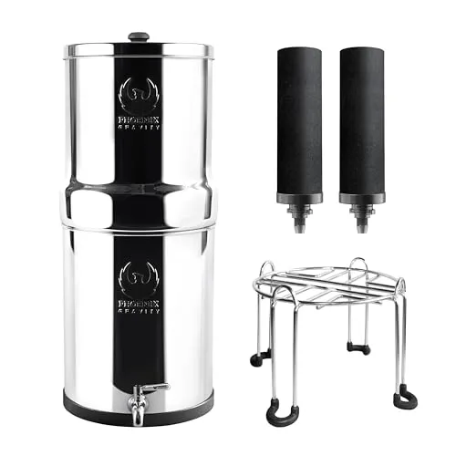 Phoenix Gravity 6 liter RVS waterfilter met onderstel