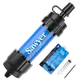 Sawyer MINI SP128 waterfilter in blauw met squeeze pouch en drinkrietje