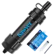 Sawyer MINI SP105 waterfilter in zwart met squeeze pouch en drinkrietje