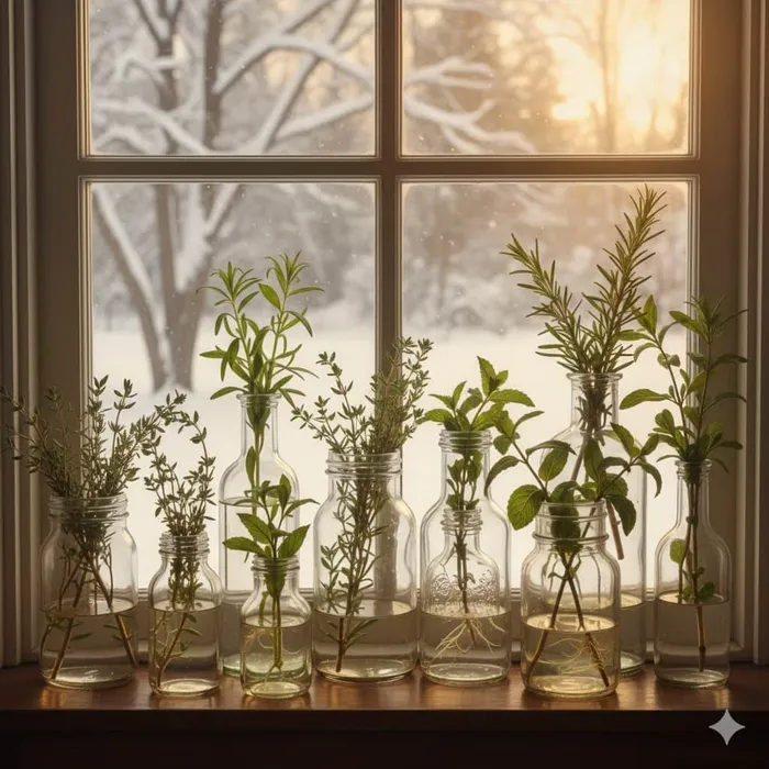 Cover for Verse kruiden in de winter: deze 9 kruiden groeien in gefilterd water