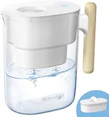 Waterdrop Chubby 10-cup waterfilterkan met houten handvat