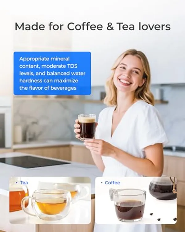 Waterdrop Lucid gefilterd water voor koffie en thee met behoud van mineralen en gebalanceerde waterhardheid