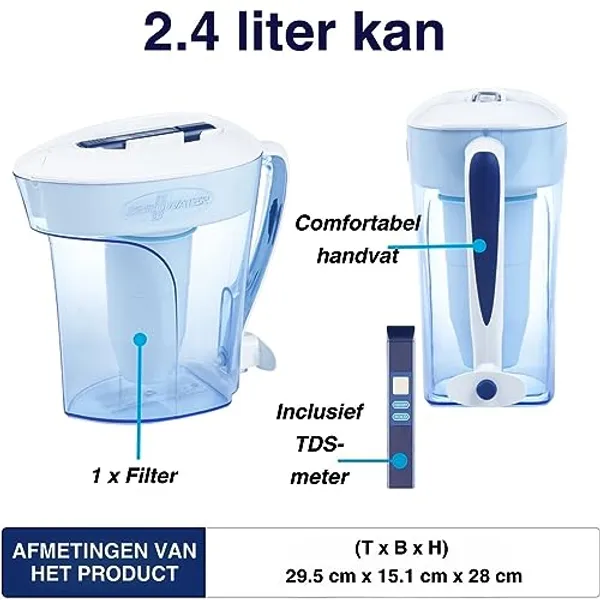 ZeroWater filterkan in koelkast