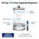 ZeroWater glas 9 liter bovenaanzicht met filter